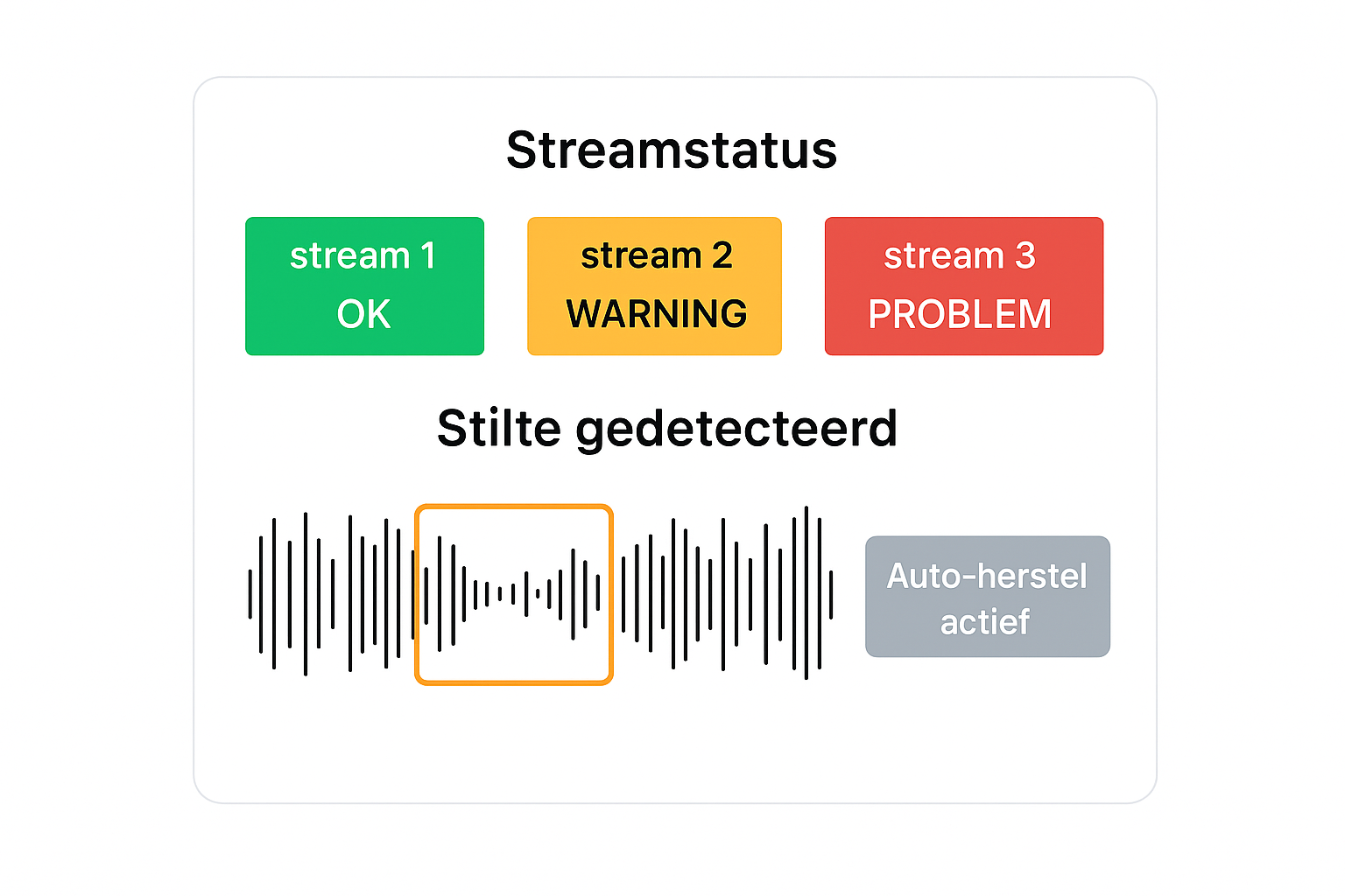 Slimme AI monitoring & stilte-detectie